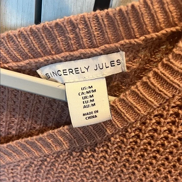 Sincerely Jules V-Neck Sweater - Warm Brown Knit Ballerina Sweater - Picture 2 of 6